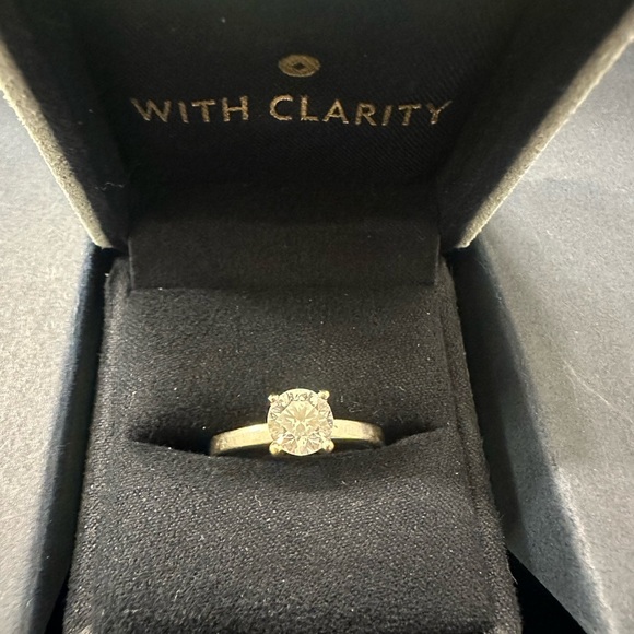 with clarity Jewelry - White Gold Solitaire Diamond Engagement Ring 1.08 carats
